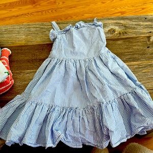 Polo girls size 5 blue seersucker dress